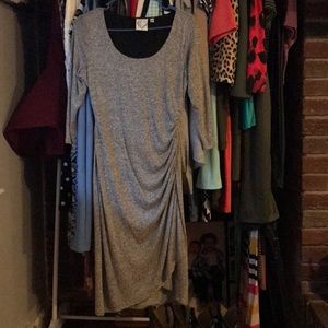 Asymmetrical knit dress